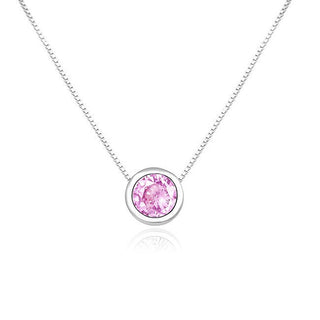 Agato AGS1578/47-P Collana in Argento con Zircone Rosa