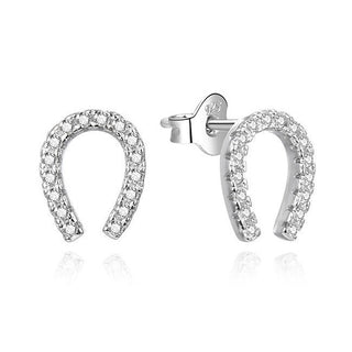 Agato Pendientes de herradura de plata AGUP3479