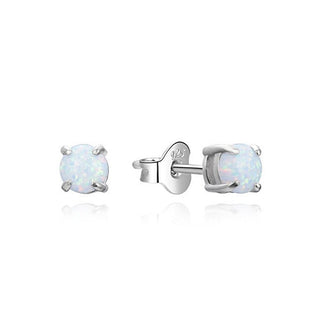 Agato Pendientes de plata con ópalo sintético AGUP3489