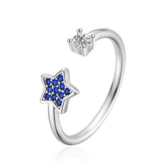 Agato Öppen Silver Hjärtring AGT-R34WBL - Krets: 57 mm