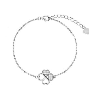 Again jewelry Popular Silver Bracelet Four Leaf Clover AJNR0018