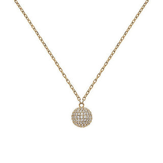 Daniel wellington Collier plaqué or avec boule pavée scintillante DW00400640