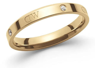 Daniel wellington טבעת מקורית מצופה קריסטל קלאסית Lumine DW0040028 - מעגל: 70 מ"מ