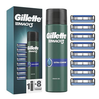 Gillette Gillette Sada gelů na holení Mach3 Extra Comfort (8 kusů) - 200 ml