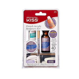 Kiss my face Conjunto de manicure francesa em acrílico