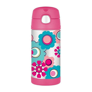 Thermos FUNtainer Baby thermos med sugerør - blomster 355 ml