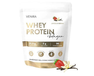 Venira Protéine de lactosérum saveur fraise-vanille 1000 g
