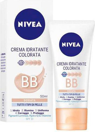Nivea Ενυδατική Κρέμα BB με Χρώμα Χρυσή 50 ml 