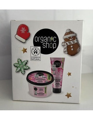 Organic Shop Organic Shop White Body Cream Lotus 250 ml + Cherry and Lotus Hand Cream 75 ml 