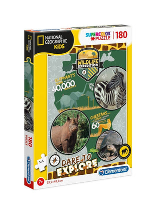 Clementoni, National Geographic Kids, Wildlife Expedition, Παζλ, Unisex, 7+ ετών, 180 τεμ.