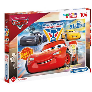 Clementoni SuperColor Cars 3 Piston Cup Legends Puzzle Per Ragazzi 6+ anni 104 pezzi