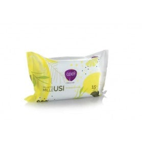 Clendy Clendy Salviettine Rinfrescanti Multi Uso Limone 15Pezzi