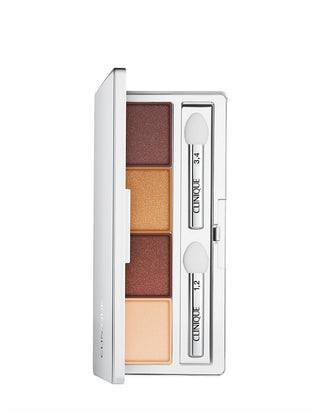 Clinique All About Shadow Quad, palette di ombretti, 03, Morning Java, 4, 3,3 g
