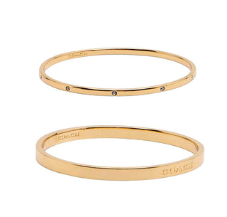 Coach set di bracciali rigidi placcati oro da donna 37520598GLD710