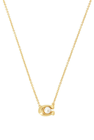 Coach Gold-plated Collana with artificial pearl 37341916GLD100