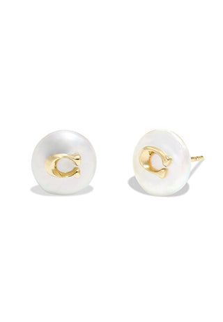 Coach Brass Orecchini with synthetic pearl 37351511GLD107