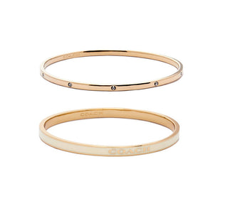 Coach Set of gold plated solid bracelets 37463839GLD100