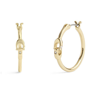 Coach Gold-plated brass hoop Orecchini 37408160GLD710