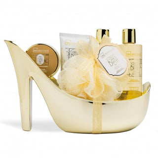 Idc Institute Cofanetto Bagno Gold Vanilla & Sandalwood Set Corpo 5 Pezzi