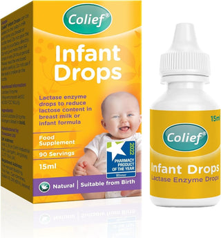 Colief Gocce per neonati, Enzima lattasi, Anticolica, Gocce, 15 ml