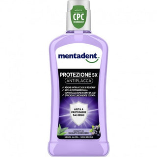Mentadent Collutorio Protezione 5X Antiplacca 400 Ml