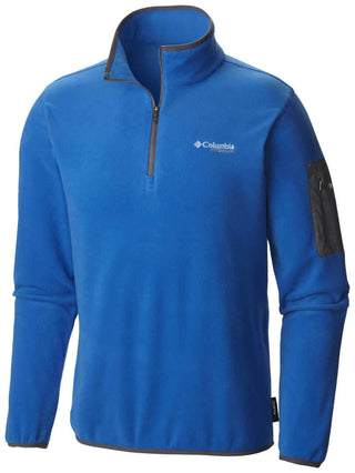 Columbia Titan Pass 1.0, mezza zip, pullover sintetico da uomo sportivo, Supe Blue, XXL