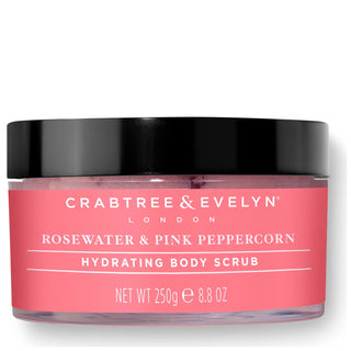 Crabtree & evelyn Scrub corpo idratante all'acqua di rose e pepe rosa, 220 g