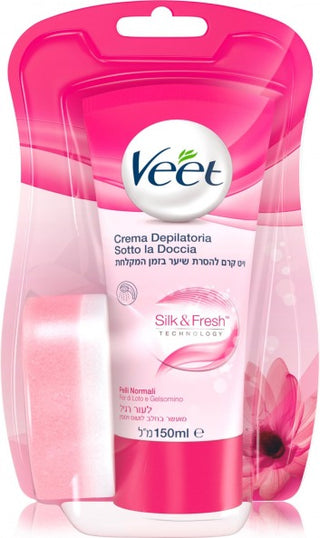 Veet Crema Depilatoria Sotto La Doccia Silk&Fresh Pelli Normali 150 Ml