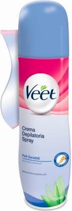 Veet Crema Depilatoria Spray Pelli Sensibili 150 Ml