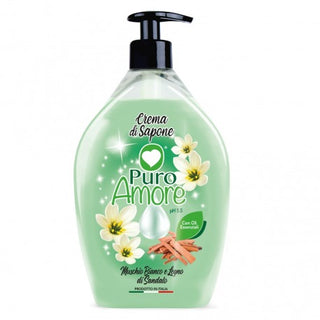 Puro Amore Crema Di Sapone Muschio Bianco E Legno Di Sandalo 750 Ml