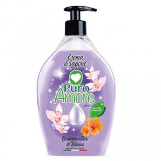 Puro Amore Crema Di Sapone Orchidea E Fiori Di Hibiscus 750 Ml