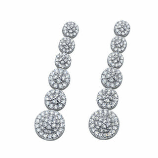 Crystalp Orecchini lunghi scintillanti con cristalli 42173.R