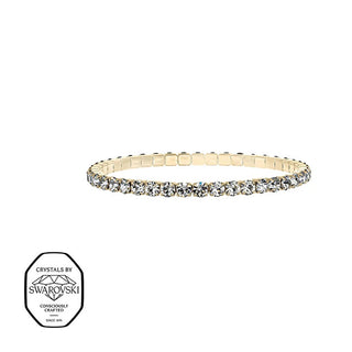 Crystalp Elastic tennis Bracciale with clear Swarovski crystals Aura 22270.CRY.EG