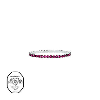 Crystalp Elastic tennis Bracciale with fuchsia Swarovski crystals Aura 22270.DRO.E