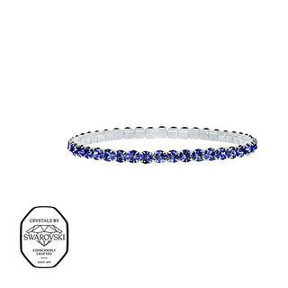 Crystalp Elastic tennis Bracciale with blue Swarovski crystals Aura 22270.SAP.E