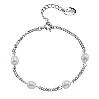 Crystalp Elegante Bracciale In Acciaio Con Perle Tide Pearl 22243.E