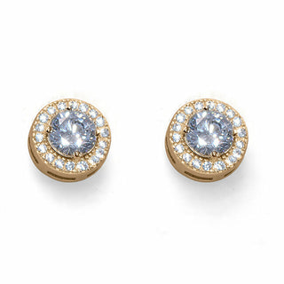 Crystalp Eleganti orecchini placcati oro con cristalli Everlasting 40528.SG