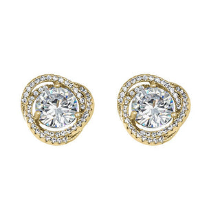 Crystalp Eleganti orecchini in galvanica oro con cristalli Ray 42334.G