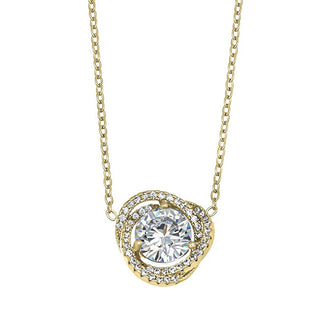 Crystalp Elegante collana in galvanica oro con cristalli Ray 32334.G