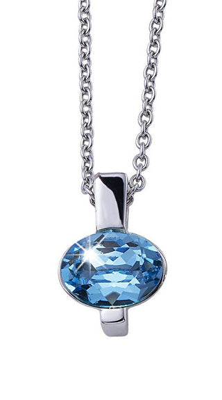 Crystalp Collana alla moda con cristallo blu Simply 32204.AQU.R