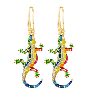 Crystalp Playful gold-plated dangling Orecchini with crystals El Drac 74033.EG