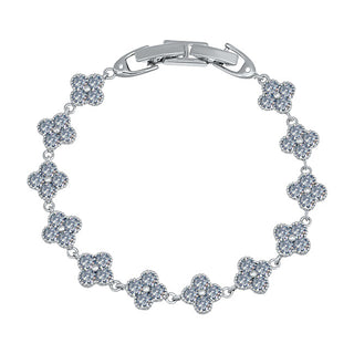 Crystalp Bellissimo bracciale con fiori trasparenti 22289.WHI.R