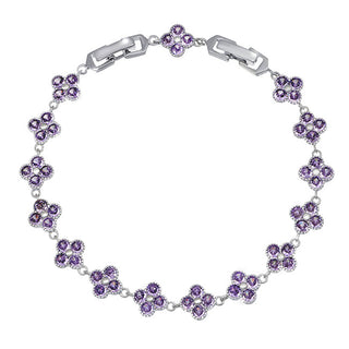 Crystalp Bellissimo bracciale con fiori viola 22289.VIO.R