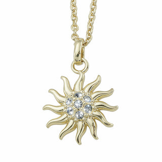 Crystalp Bellissima collana placcata oro con cristalli Energy Sun 32171.G