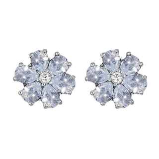 Crystalp Orecchini fiore con cristalli Cry Flower Kiss 42288.WHI.R