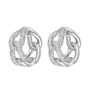 Crystalp Orecchini a cerchio massicci con cristalli Luxury 42311.R