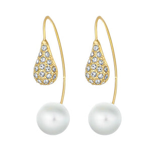 Crystalp Orecchini Moderni Con Cristalli Swarovski E Perla Luxepearl 42369.G