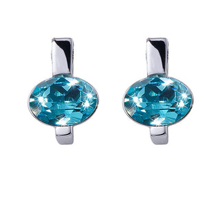 Crystalp Orecchini alla moda con cristallo blu Simply 42204.AQU.R