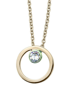 Crystalp Collana senza tempo placcata oro con cristallo Mirage 32215.G