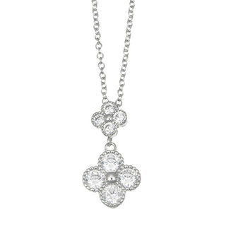 Crystalp Collana delicata con fiori Cry 32289.WHI.R
